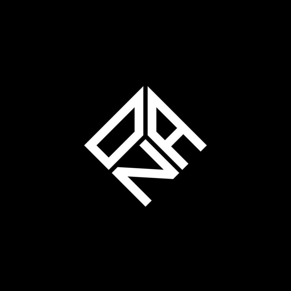 ONA letter logo design on black background. ONA creative initials letter logo concept. ONA letter design. vector