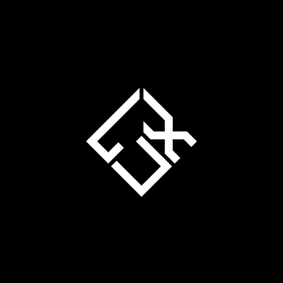 LUX letter logo design on black background. LUX creative initials letter logo concept. LUX letter design. vector