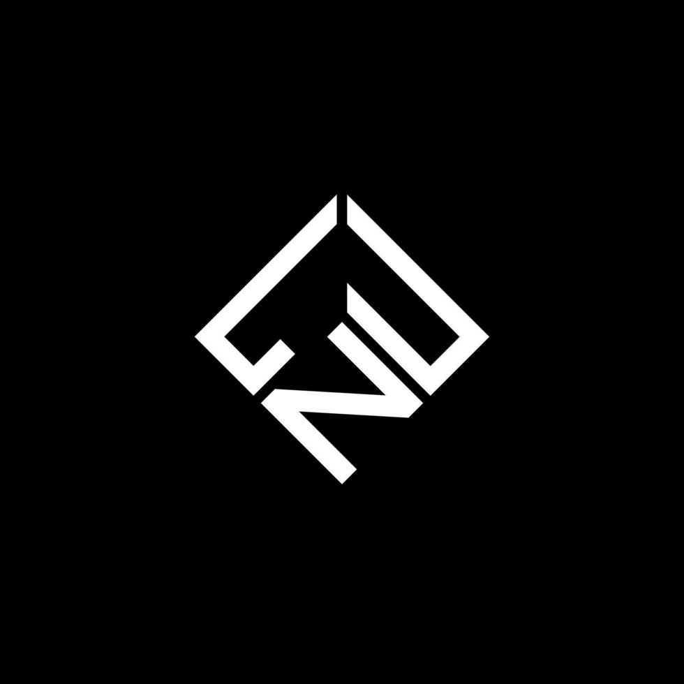 LNU letter logo design on black background. LNU creative initials letter logo concept. LNU letter design. vector