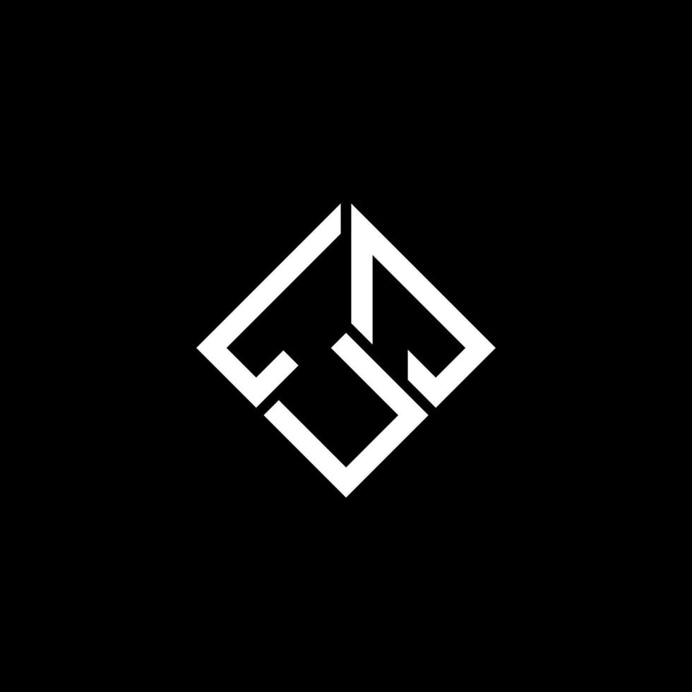 diseño de logotipo de letra luj sobre fondo negro. concepto de logotipo de letra de iniciales creativas luj. diseño de letras luj. vector