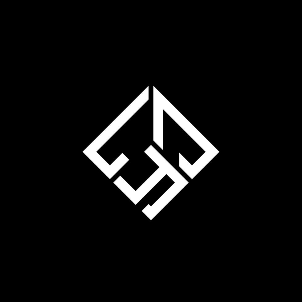 LYJ letter logo design on black background. LYJ creative initials letter logo concept. LYJ letter design. vector