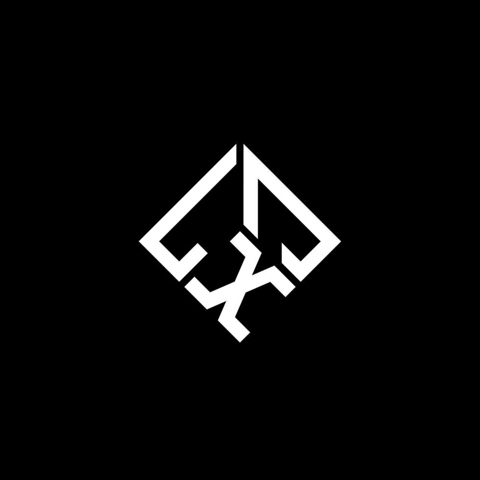 LXJ letter logo design on black background. LXJ creative initials letter logo concept. LXJ letter design. vector