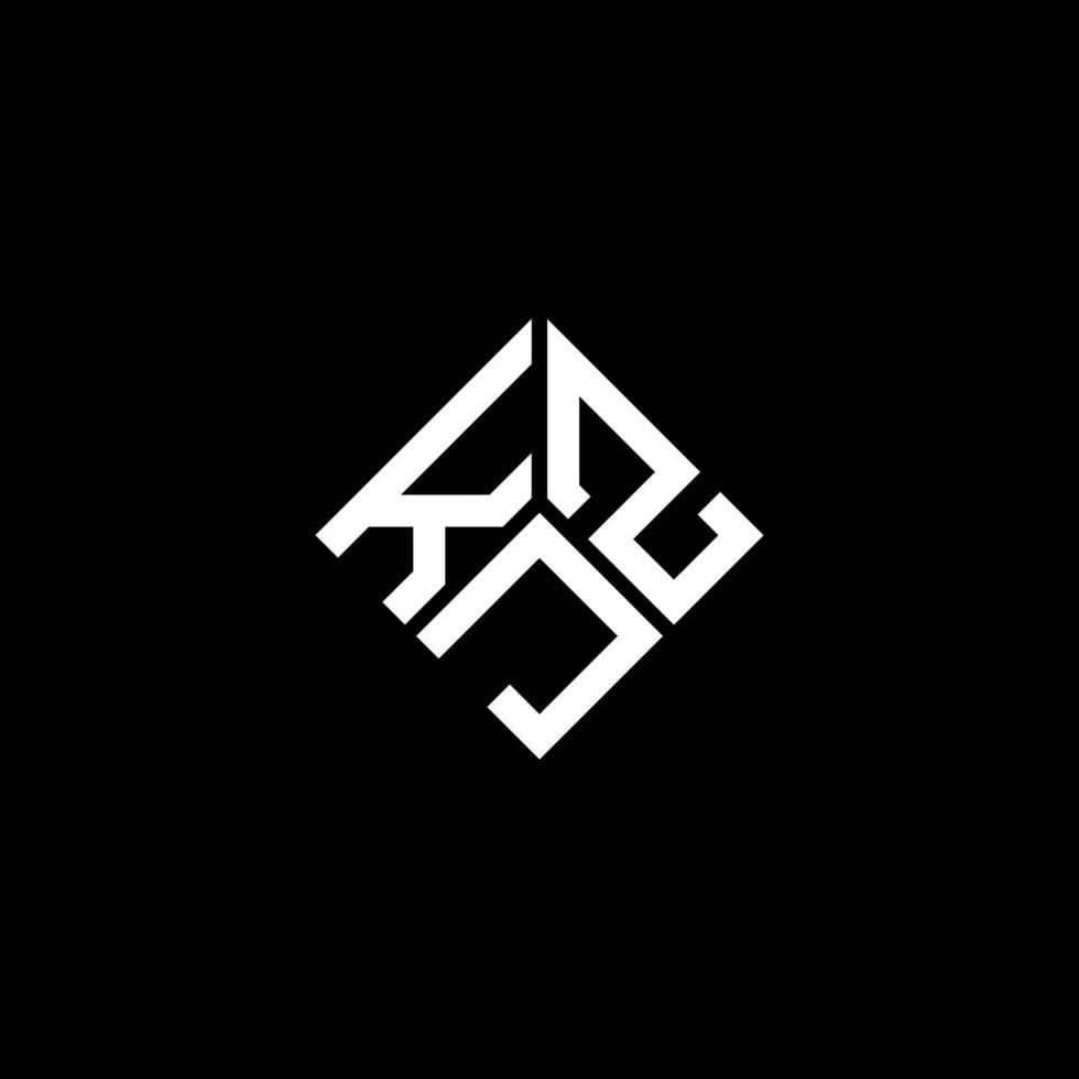 KJZ letter logo design on black background. KJZ creative initials letter logo concept. KJZ letter design. vector