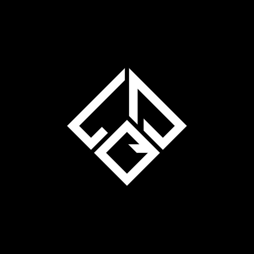 diseño de logotipo de letra lqd sobre fondo negro. concepto de logotipo de letra de iniciales creativas lqd. diseño de letras lqd. vector