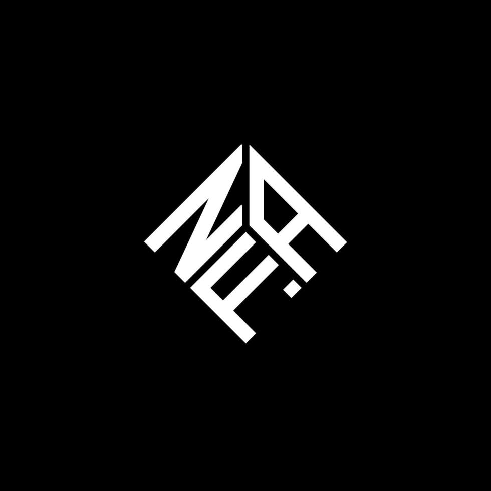 NFA letter logo design on black background. NFA creative initials letter logo concept. NFA letter design. vector