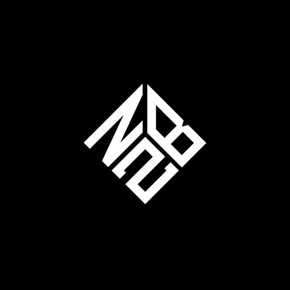 NZB letter logo design on black background. NZB creative initials letter logo concept. NZB letter design. vector