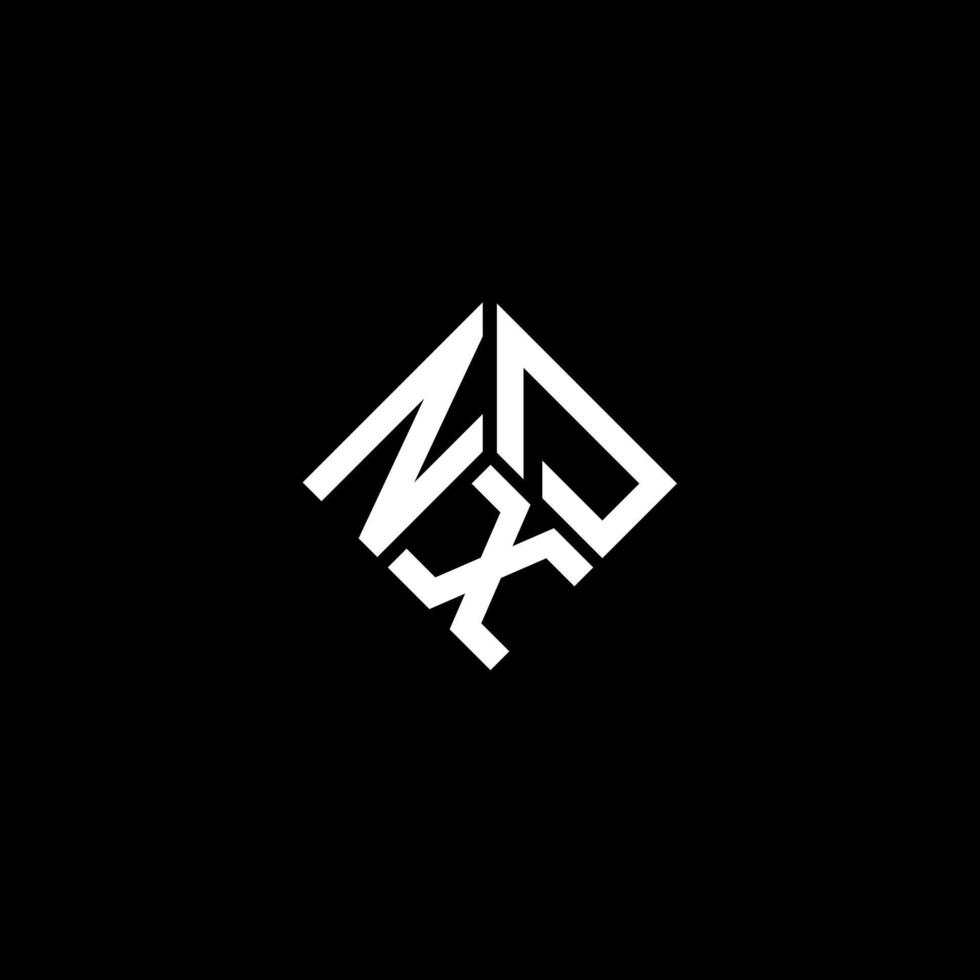 NXD letter logo design on black background. NXD creative initials letter logo concept. NXD letter design. vector