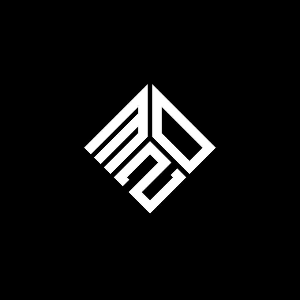 MZO letter logo design on black background. MZO creative initials letter logo concept. MZO letter design. vector
