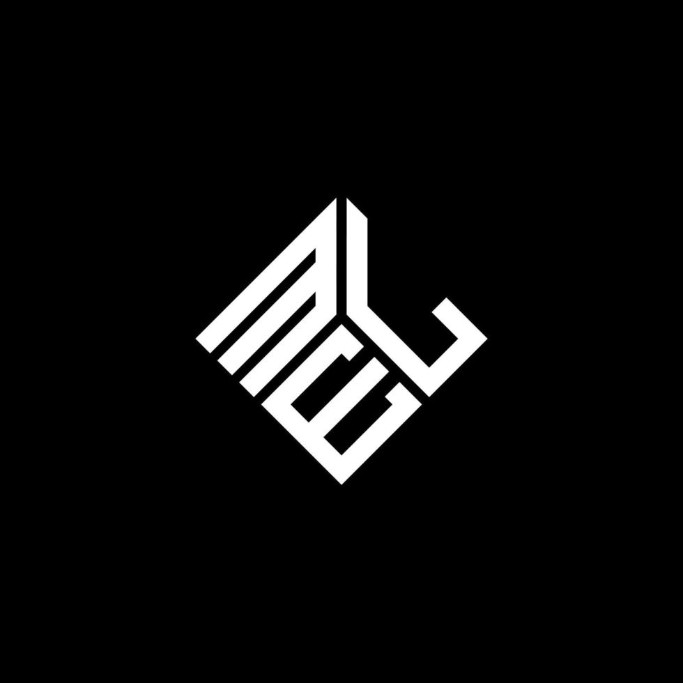 MEL letter logo design on black background. MEL creative initials letter logo concept. MEL letter design. vector