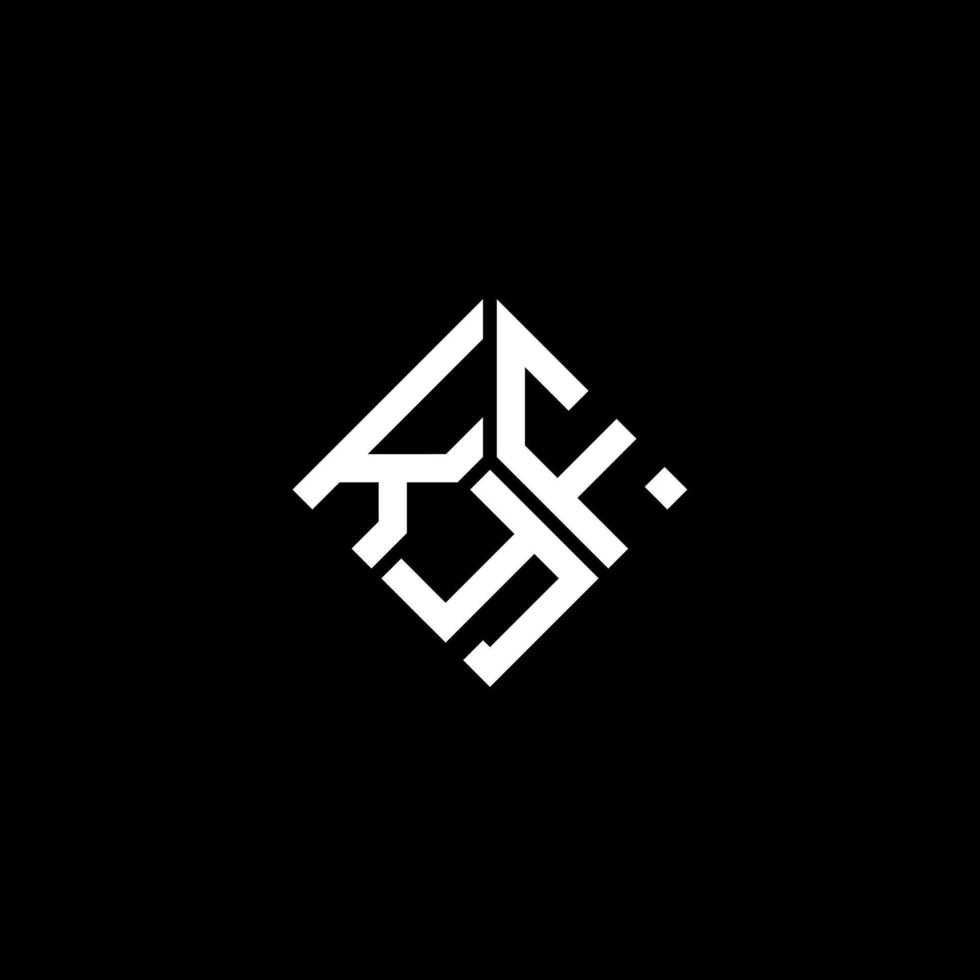 KYF letter logo design on black background. KYF creative initials letter logo concept. KYF letter design. vector