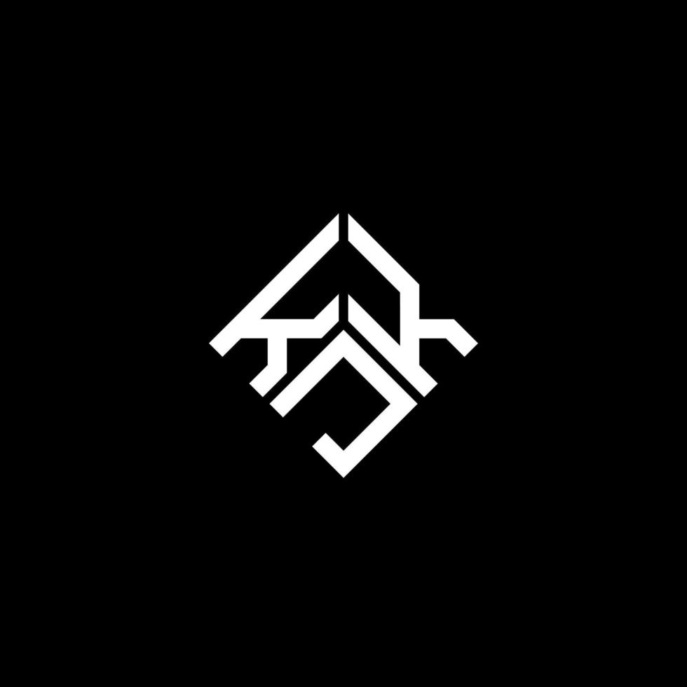 KJK letter logo design on black background. KJK creative initials letter logo concept. KJK letter design. vector
