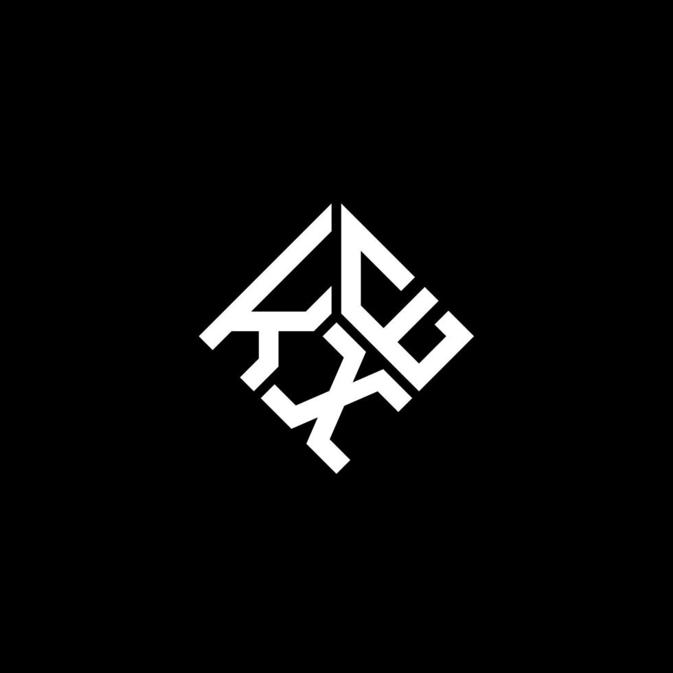KXE letter logo design on black background. KXE creative initials letter logo concept. KXE letter design. vector