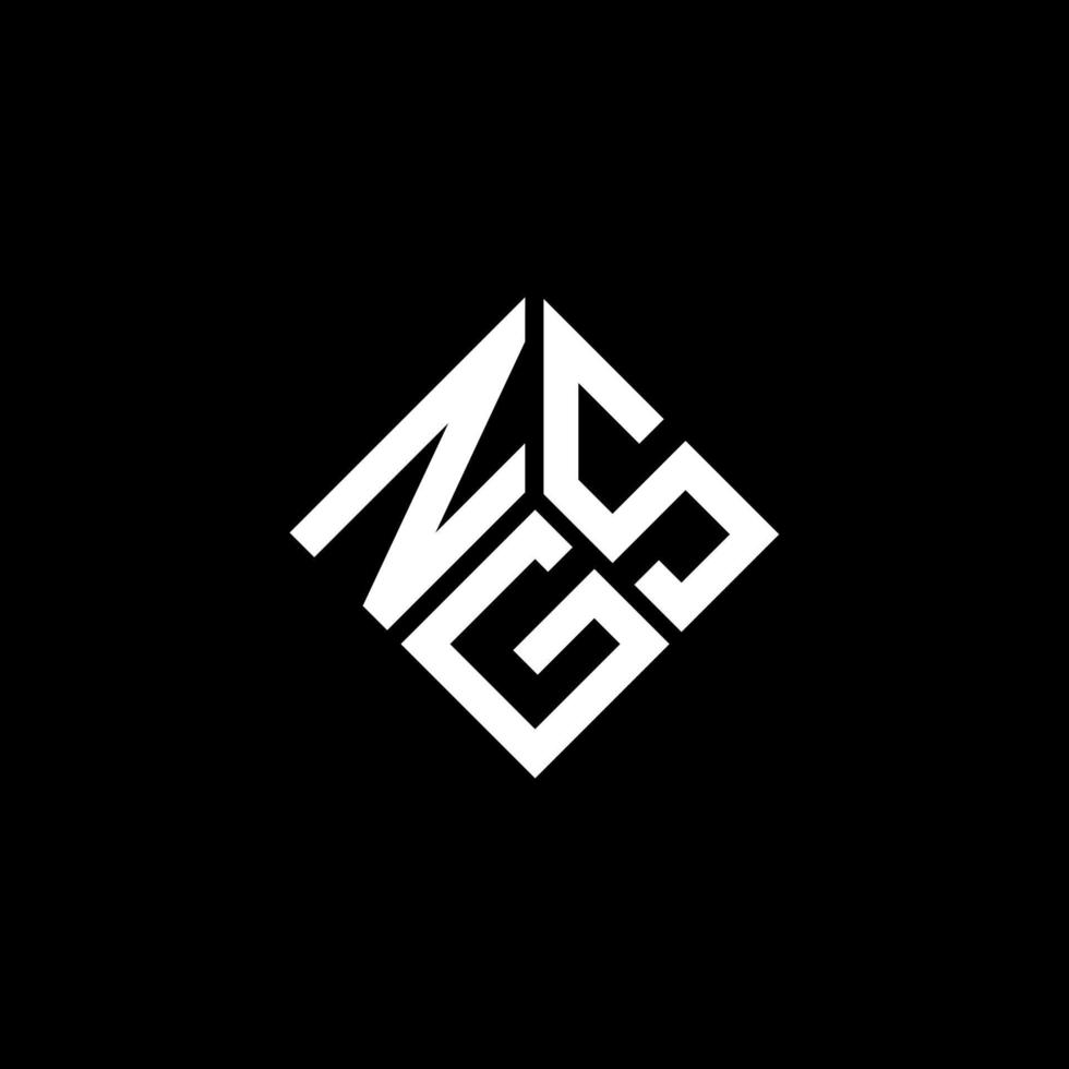 diseño de logotipo de letra ngs sobre fondo negro. concepto de logotipo de letra de iniciales creativas de ngs. diseño de letras ngs. vector