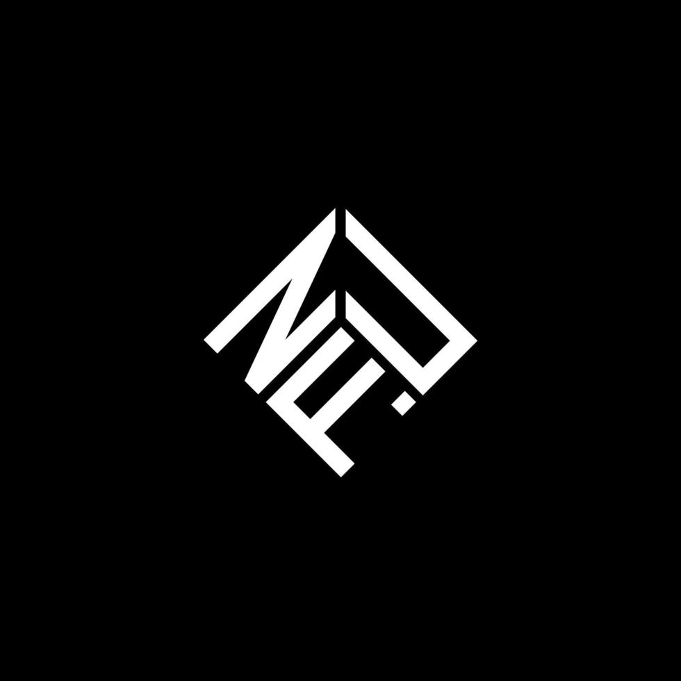 NFU letter logo design on black background. NFU creative initials letter logo concept. NFU letter design. vector