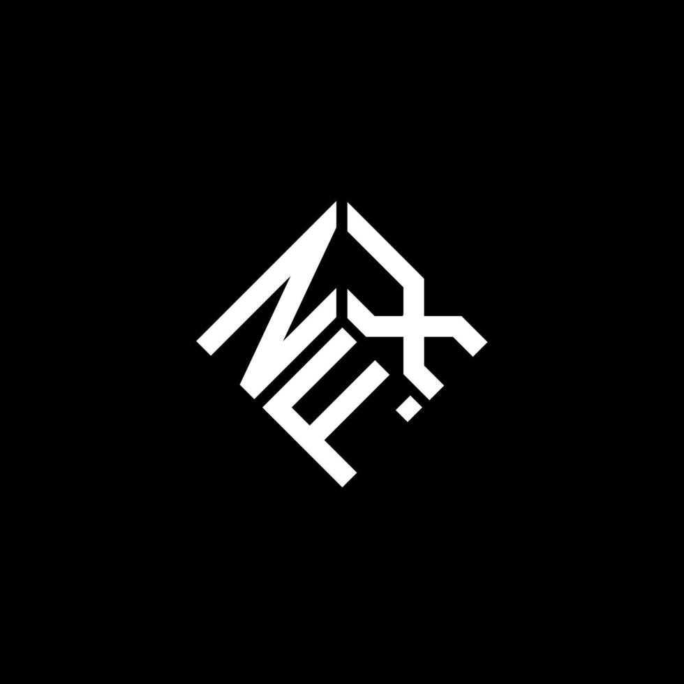 NFX letter logo design on black background. NFX creative initials letter logo concept. NFX letter design. vector