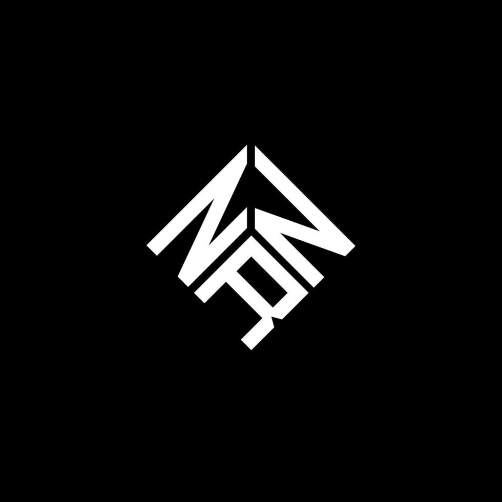 NRN letter logo design on black background. NRN creative initials letter logo concept. NRN letter design. vector