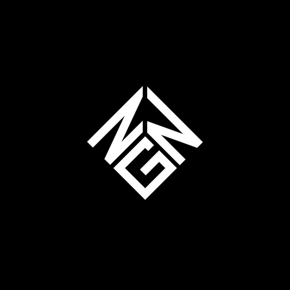 NGN letter logo design on black background. NGN creative initials letter logo concept. NGN letter design. vector