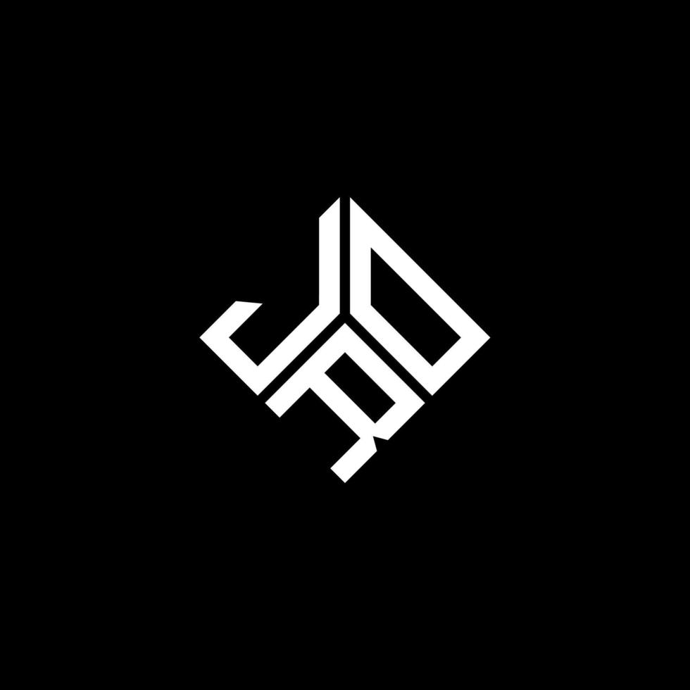 JRO letter logo design on black background. JRO creative initials letter logo concept. JRO letter design. vector