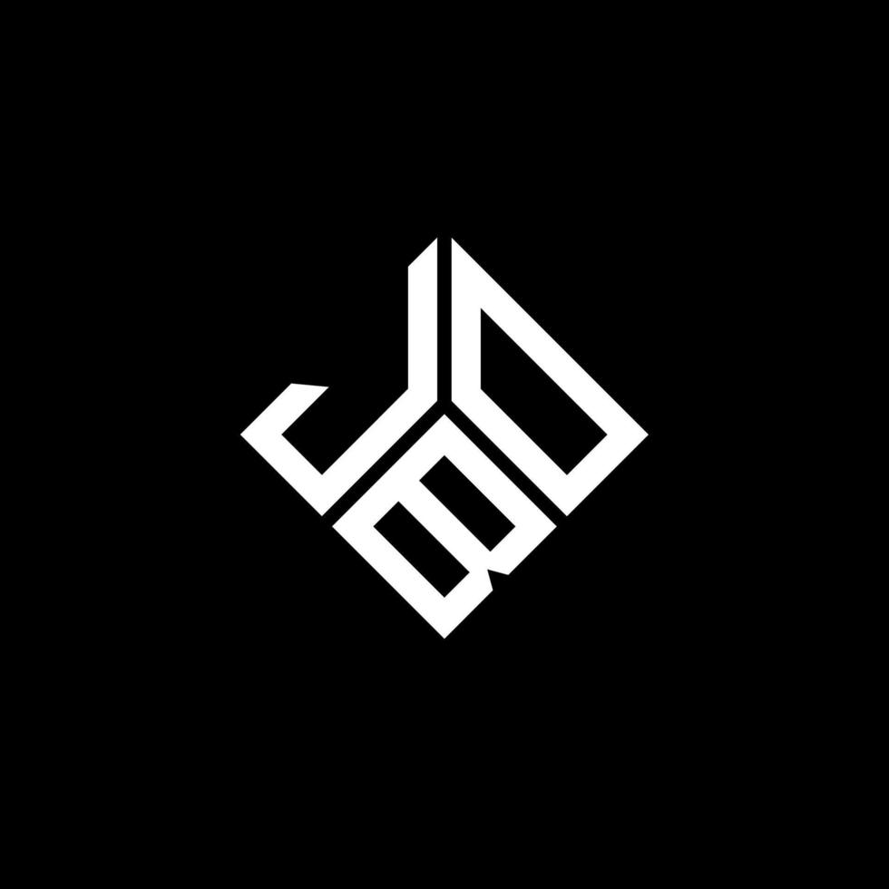 diseño de logotipo de letra jbo sobre fondo negro. concepto de logotipo de letra de iniciales creativas jbo. diseño de letras jbo. vector