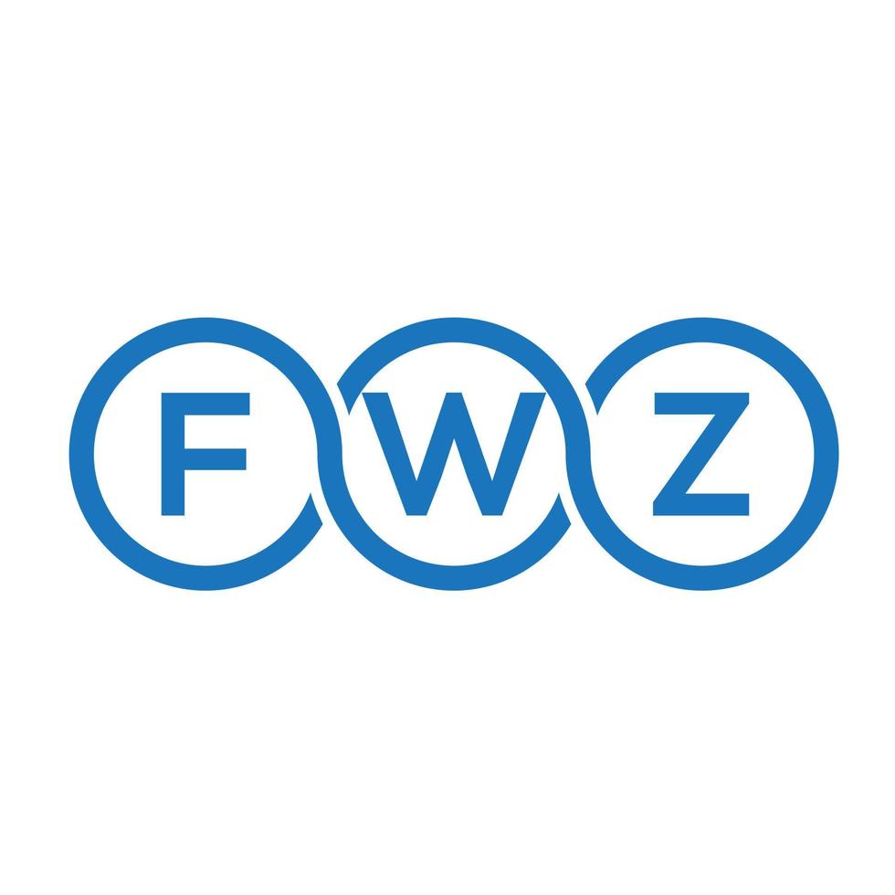 diseño de logotipo de letra fwz sobre fondo negro. concepto de logotipo de letra de iniciales creativas fwz. diseño de letras fwz. vector