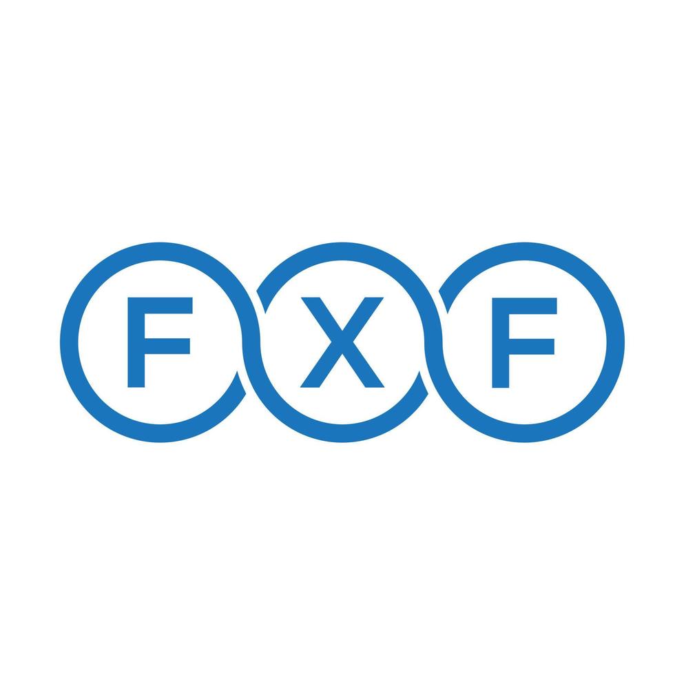 diseño de logotipo de letra fxf sobre fondo negro. Concepto de logotipo de letra de iniciales creativas fxf. diseño de letras fxf. vector