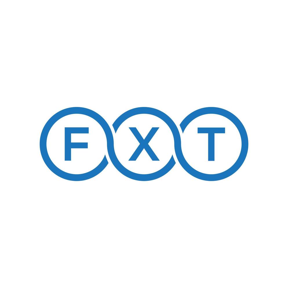 diseño de logotipo de letra fxt sobre fondo negro. concepto de logotipo de letra de iniciales creativas fxt. diseño de letra fxt. vector