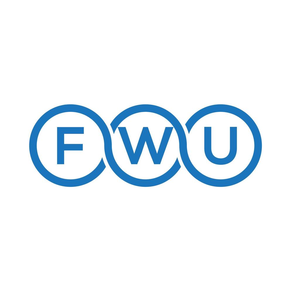 FWU letter logo design on black background. FWU creative initials letter logo concept. FWU letter design. vector