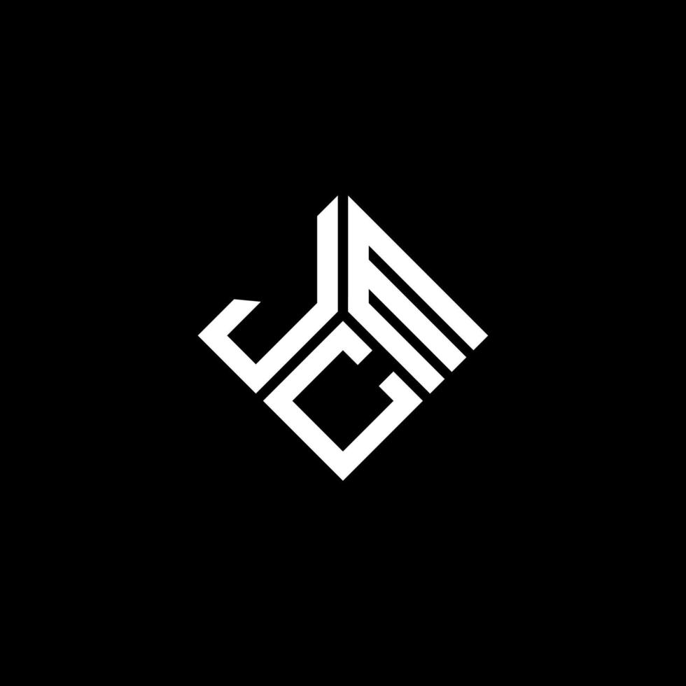 JCM letter logo design on black background. JCM creative initials letter logo concept. JCM letter design. vector
