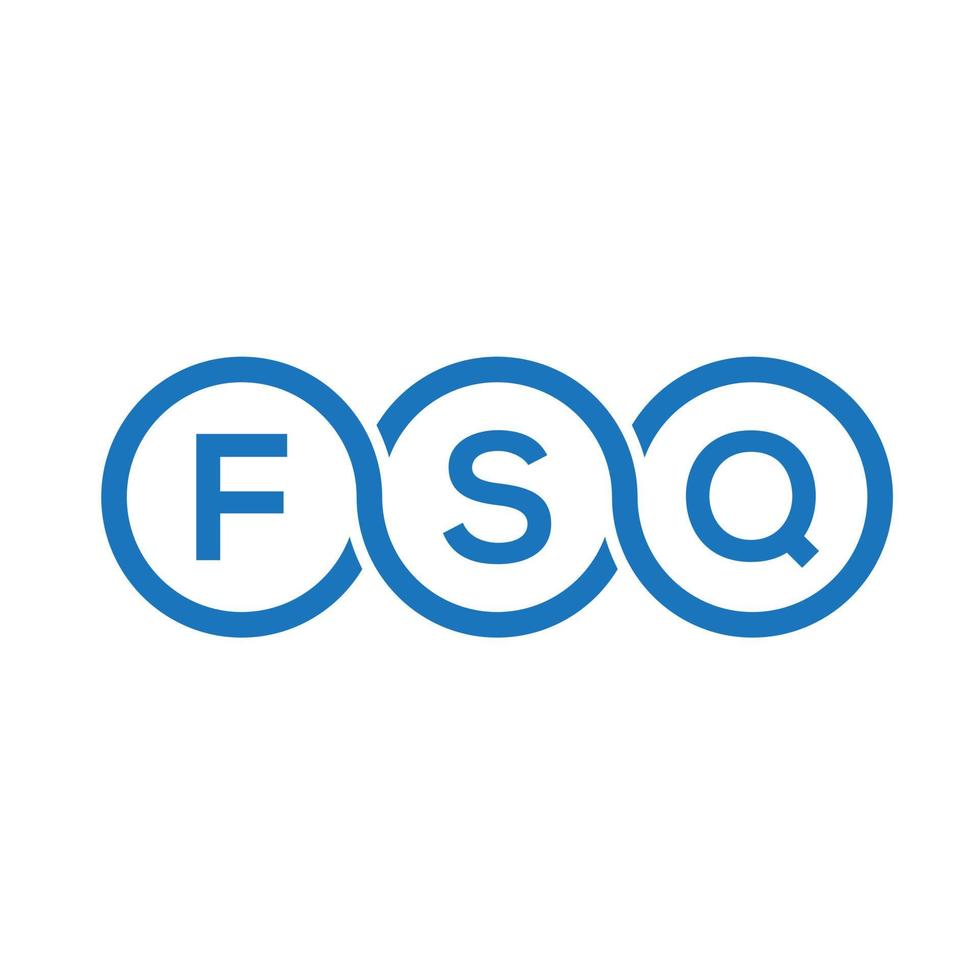 diseño de logotipo de letra fsq sobre fondo negro. concepto de logotipo de letra de iniciales creativas fsq. diseño de letras fsq. vector