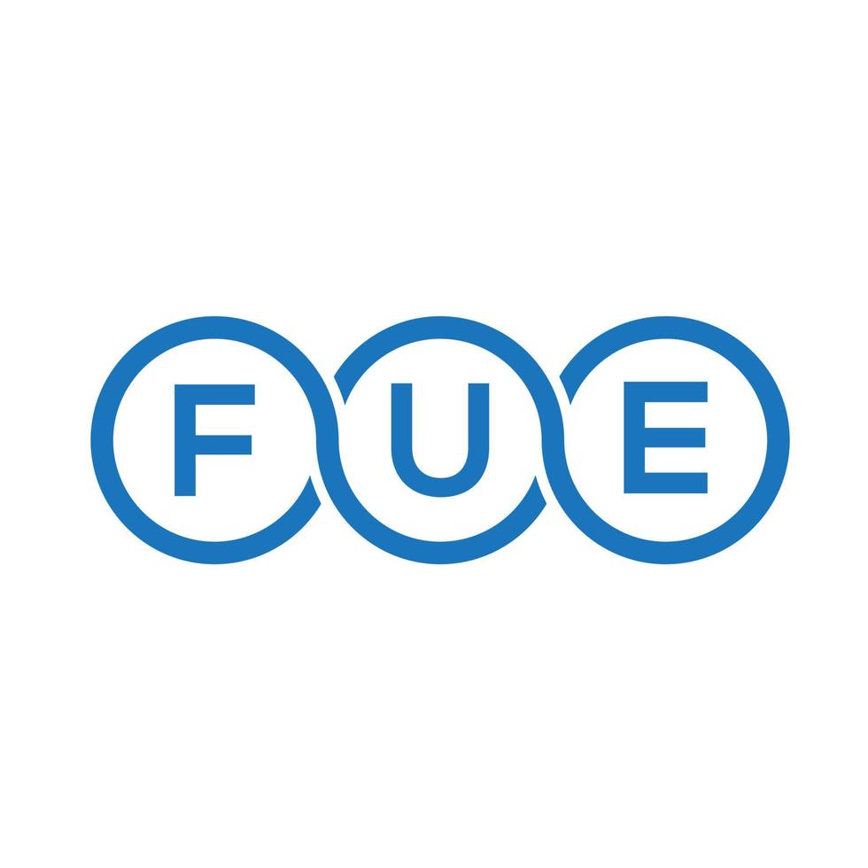 FUE letter logo design on black background. FUE creative initials letter logo concept. FUE letter design. vector