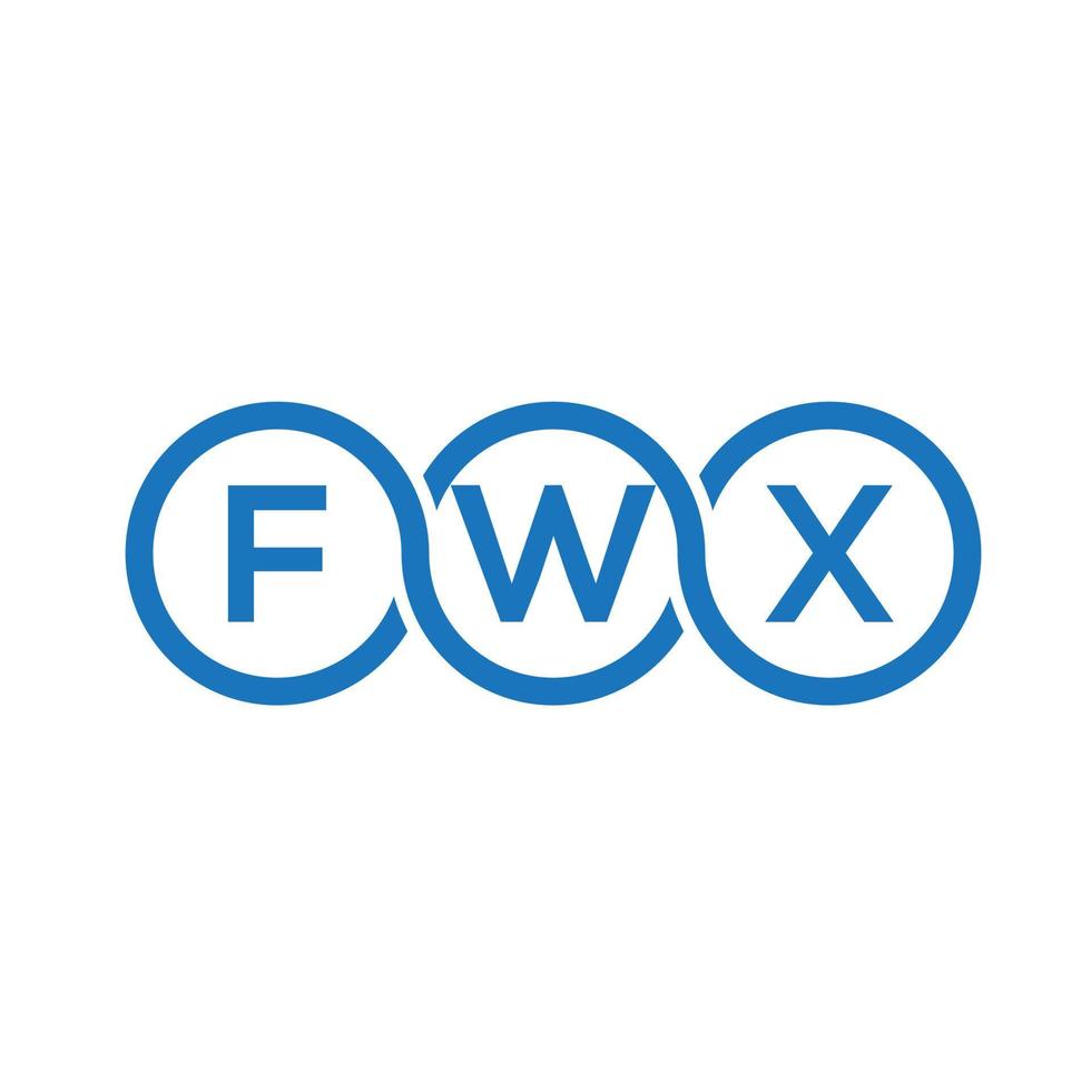 diseño de logotipo de letra fwx sobre fondo negro. concepto de logotipo de letra de iniciales creativas fwx. diseño de letras fwx. vector