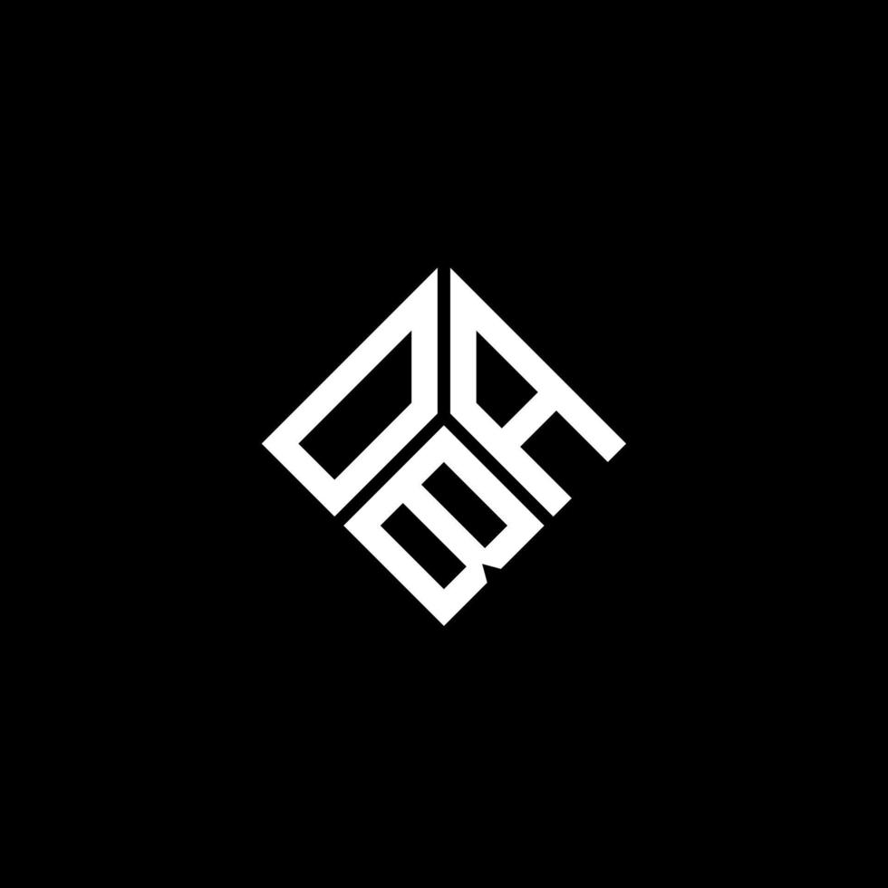 OBA letter logo design on black background. OBA creative initials letter logo concept. OBA letter design. vector