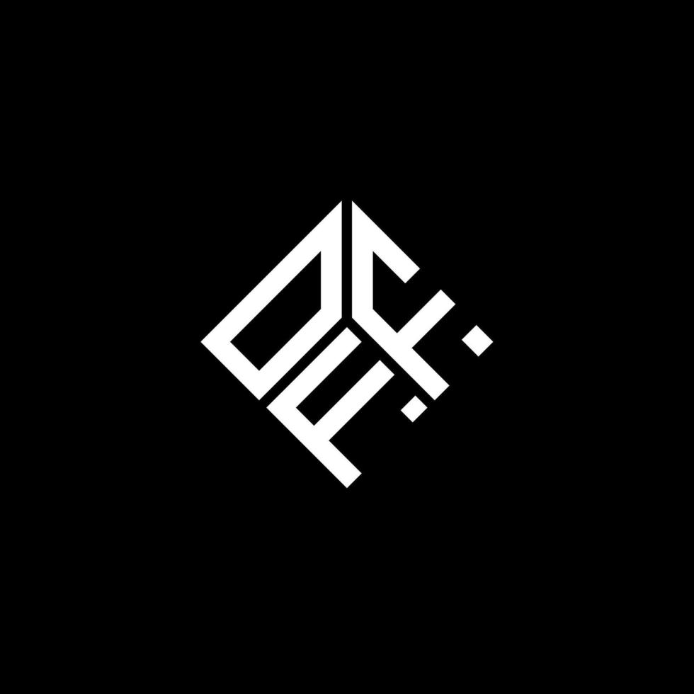 OFF letter logo design on black background. OFF creative initials letter logo concept. OFF letter design. vector