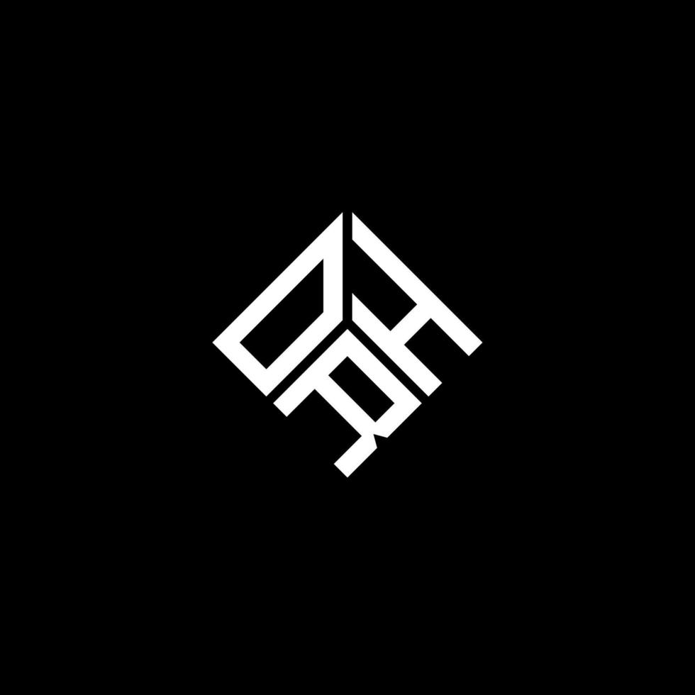 ORH letter logo design on black background. ORH creative initials letter logo concept. ORH letter design. vector