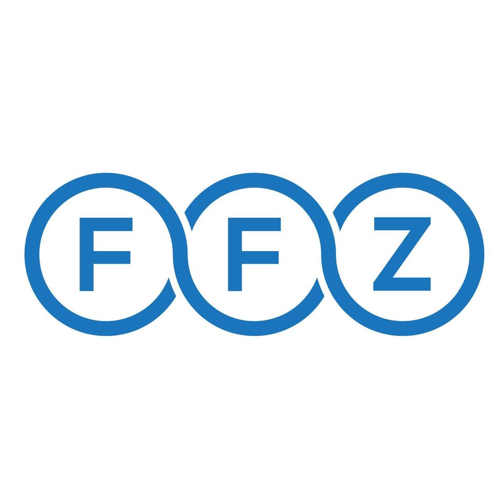 FFZ letter logo design on black background. FFZ creative initials letter logo concept. FFZ letter design. vector