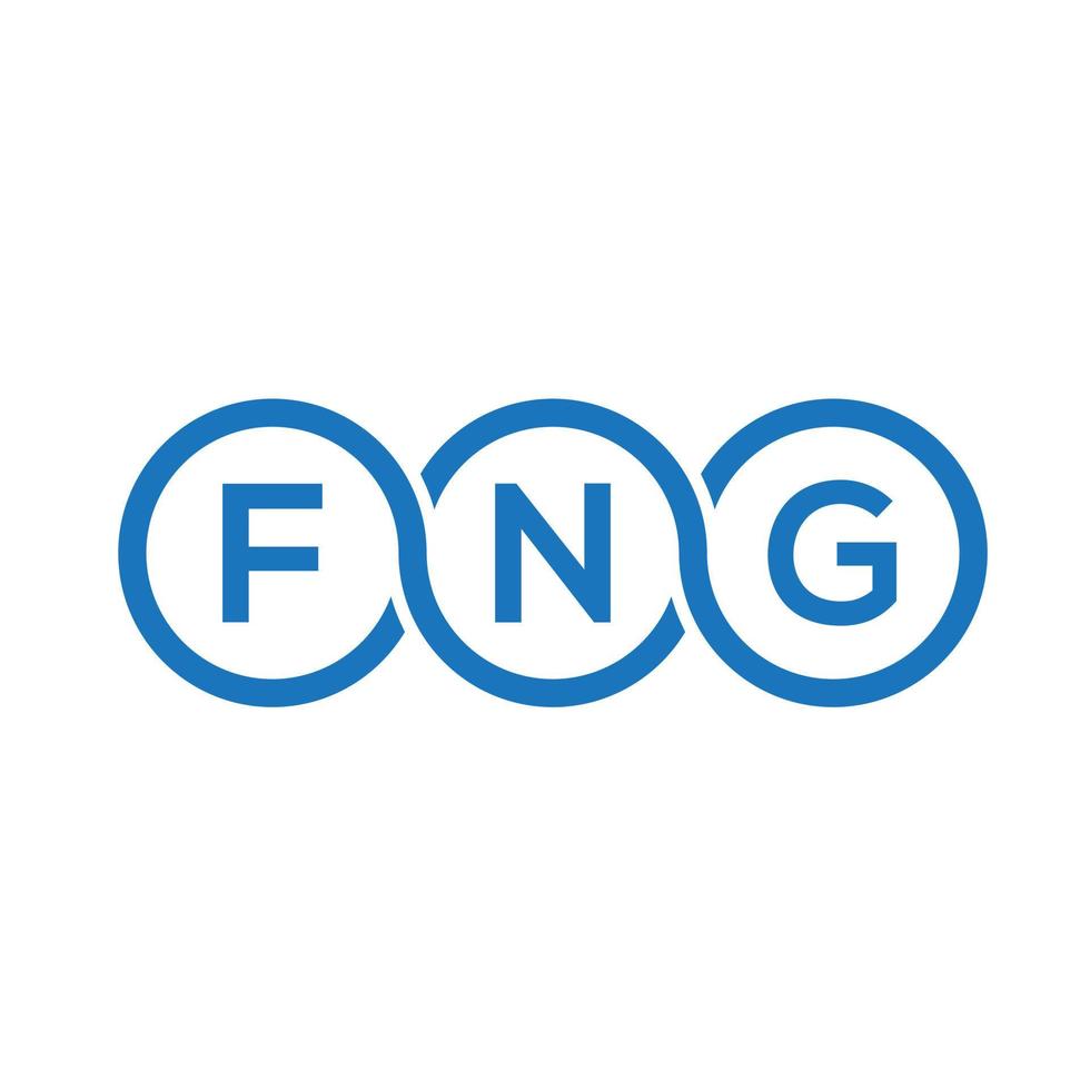 FNG letter logo design on black background. FNG creative initials letter logo concept. FNG letter design. vector