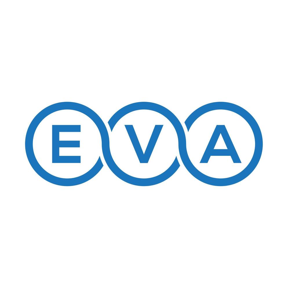 EVA letter logo design on black background. EVA creative initials letter logo concept. EVA letter design. vector