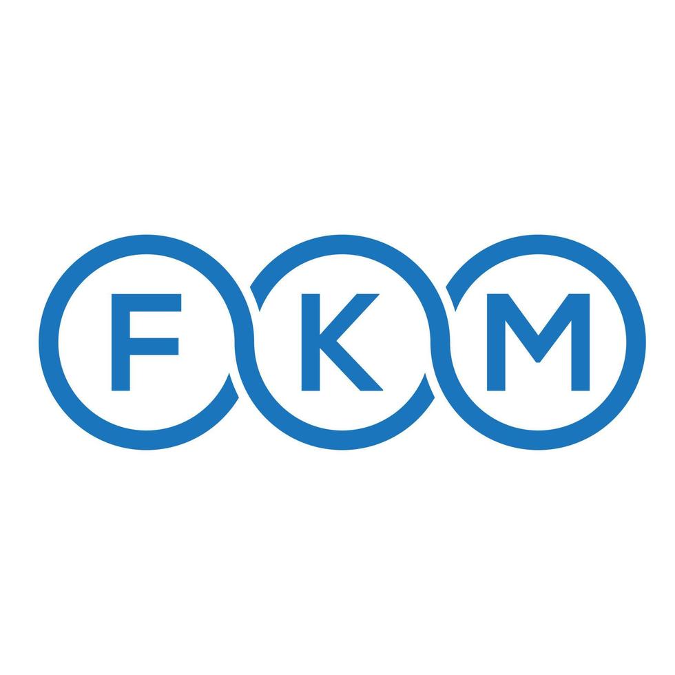 FKM letter logo design on black background. FKM creative initials letter logo concept. FKM letter design. vector