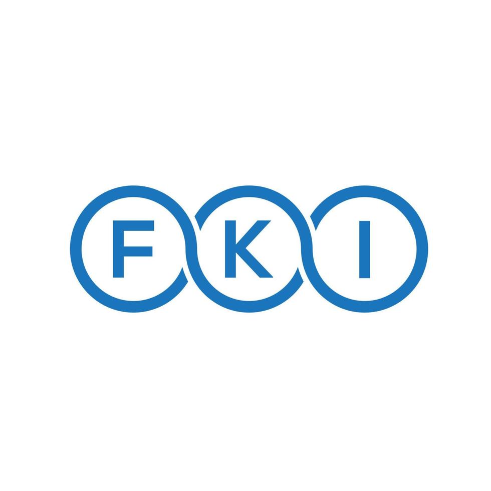diseño del logotipo de la letra fki sobre fondo negro. concepto de logotipo de letra de iniciales creativas fki. diseño de letras fki. vector