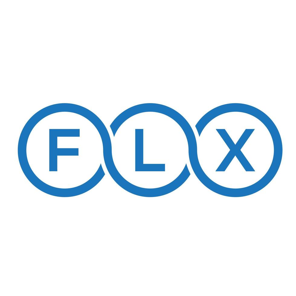 diseño de logotipo de letra flx sobre fondo negro. concepto de logotipo de letra de iniciales creativas flx. diseño de letras flx. vector