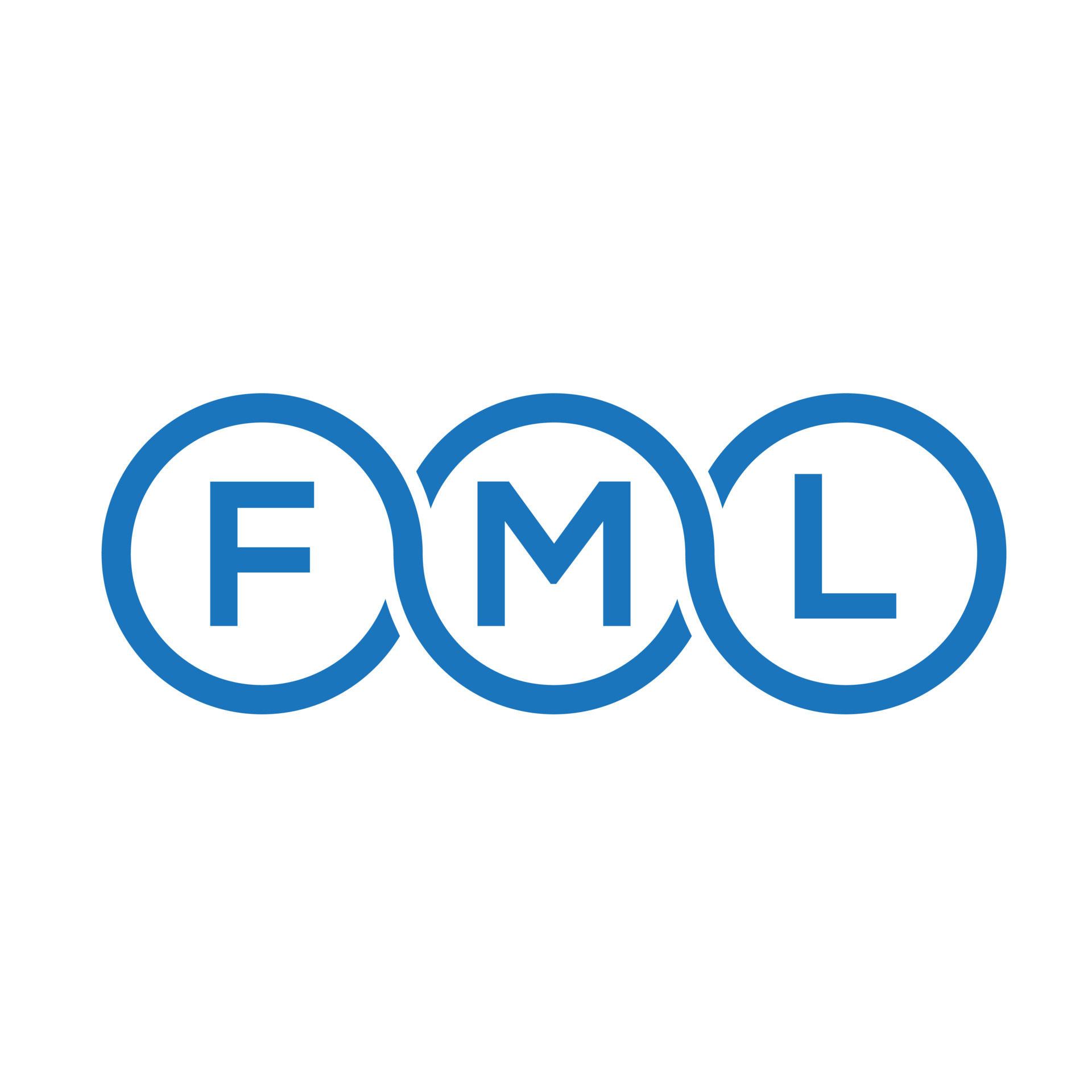 . FML creative initials letter logo concept. FML letter design.FML ...