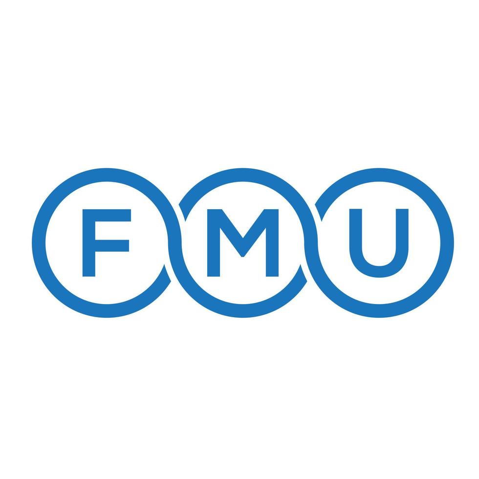 diseño de logotipo de letra fmu sobre fondo negro. concepto de logotipo de letra de iniciales creativas de fmu. diseño de letras fmu. vector