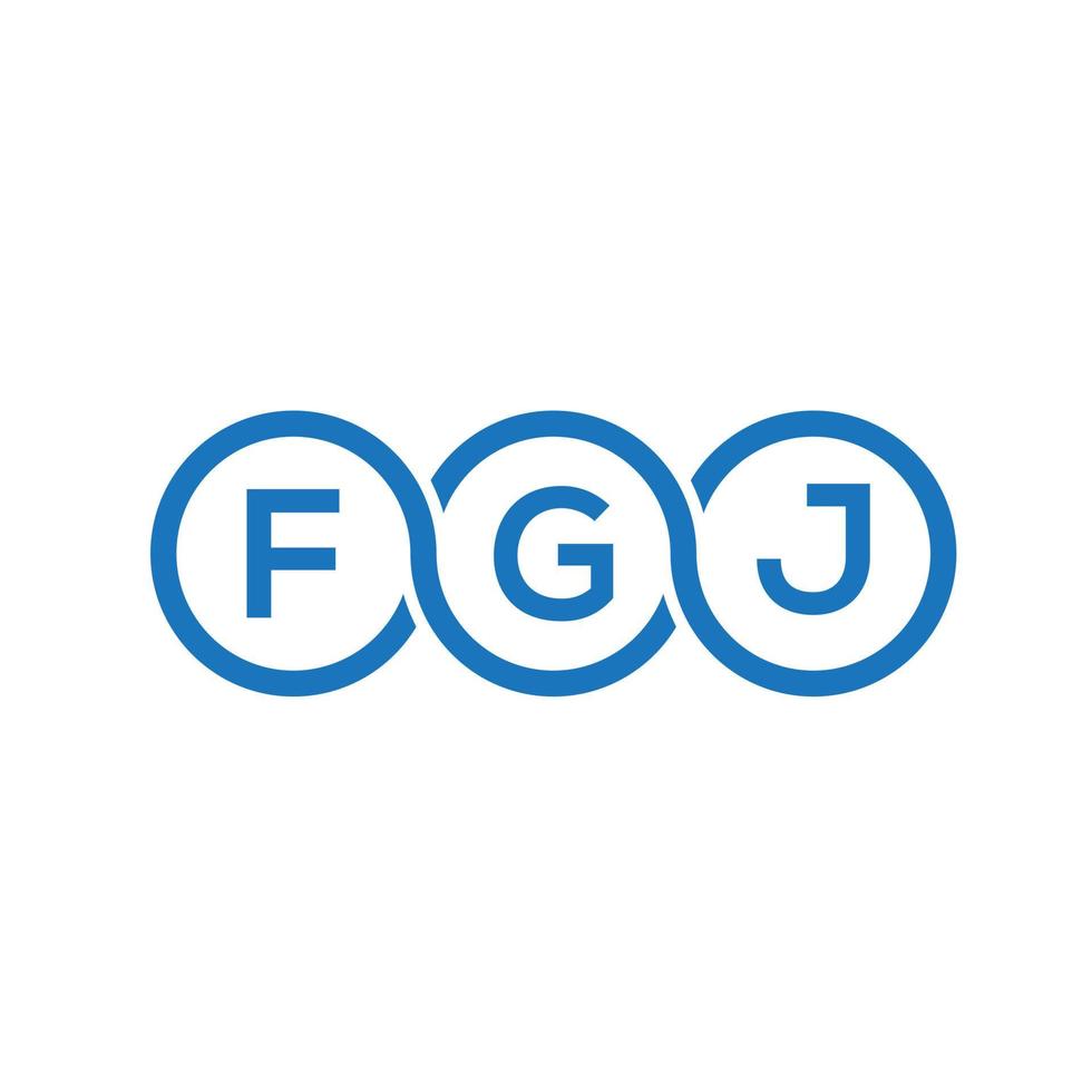 FGJ letter logo design on black background. FGJ creative initials letter logo concept. FGJ letter design. vector