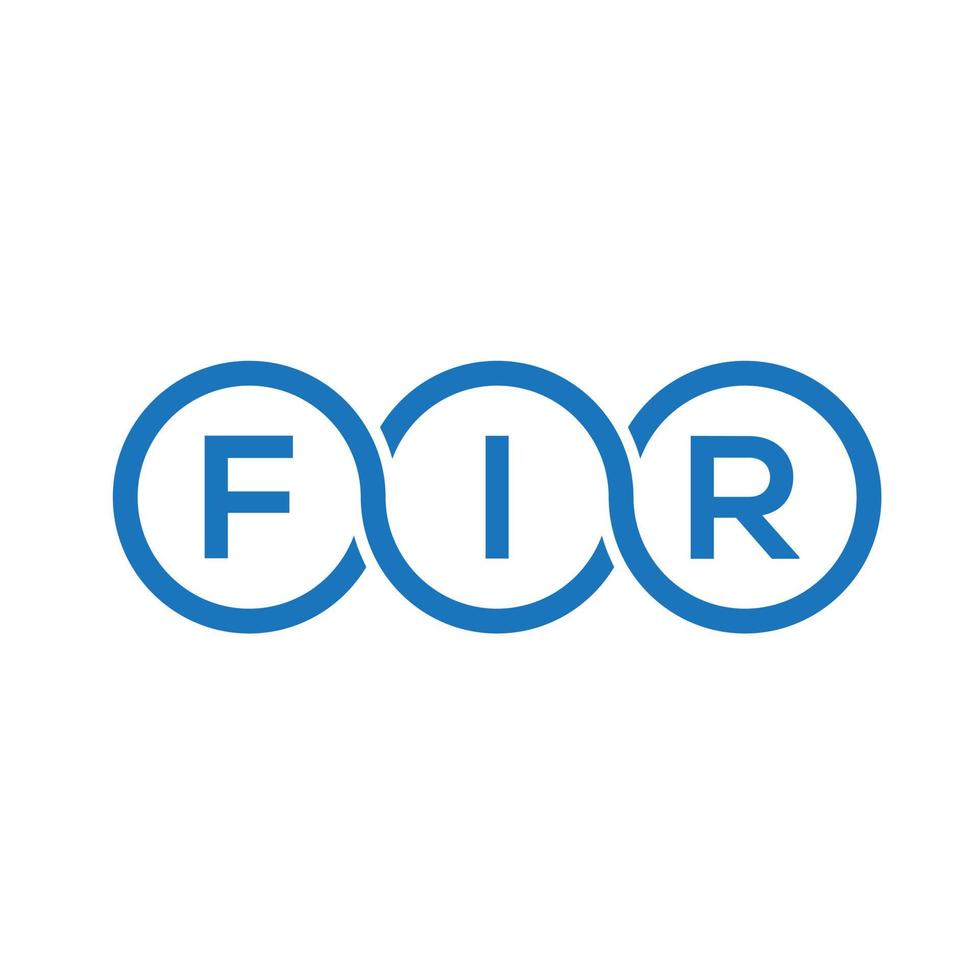 FIR letter logo design on black background. FIR creative initials letter logo concept. FIR letter design. vector