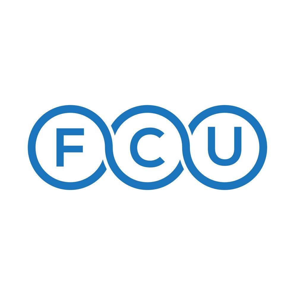 FCU letter logo design on black background. FCU creative initials letter logo concept. FCU letter design. vector