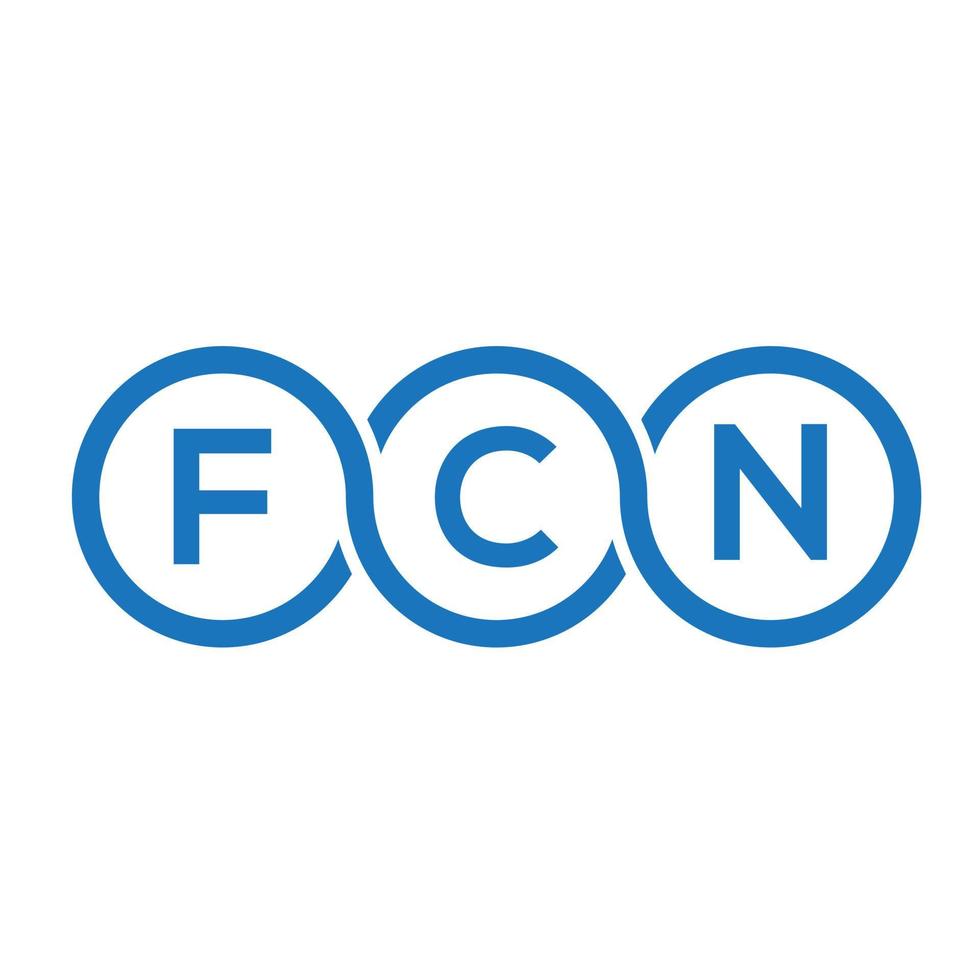 FCN letter logo design on black background. FCN creative initials letter logo concept. FCN letter design. vector