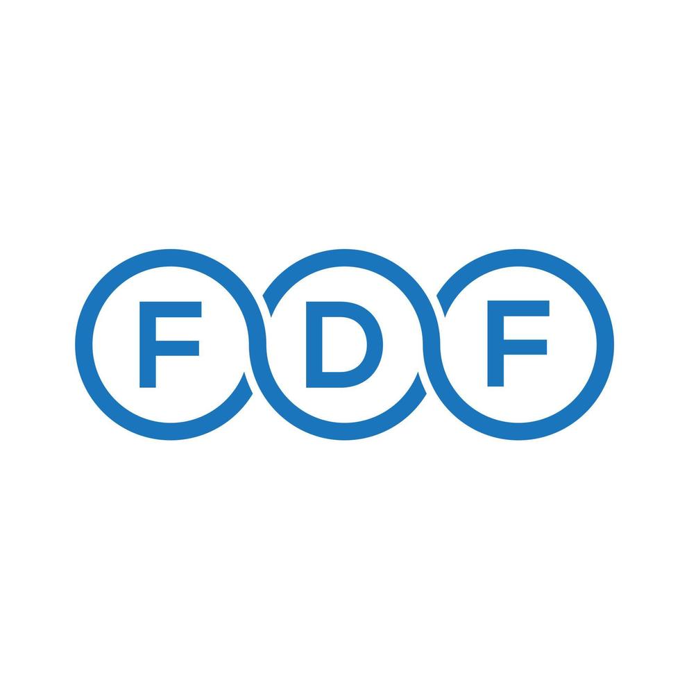 diseño de logotipo de letra fdf sobre fondo negro. concepto de logotipo de letra de iniciales creativas fdf. diseño de letras fdf. vector