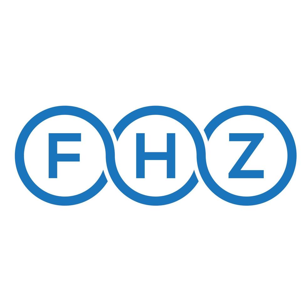 diseño de logotipo de letra fhz sobre fondo negro. concepto de logotipo de letra de iniciales creativas fhz. diseño de letras fhz. vector