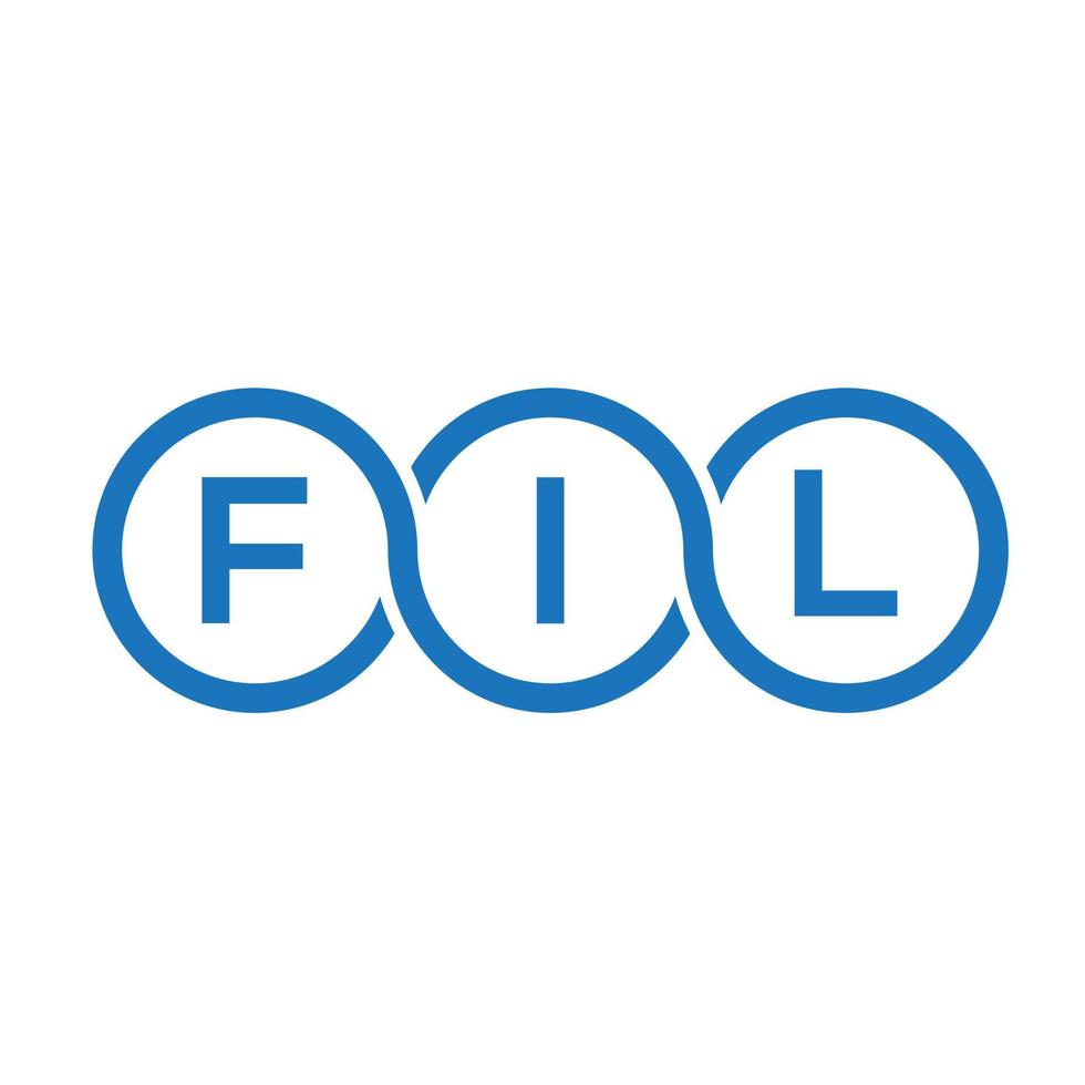 FIL letter logo design on black background. FIL creative initials letter logo concept. FIL letter design. vector