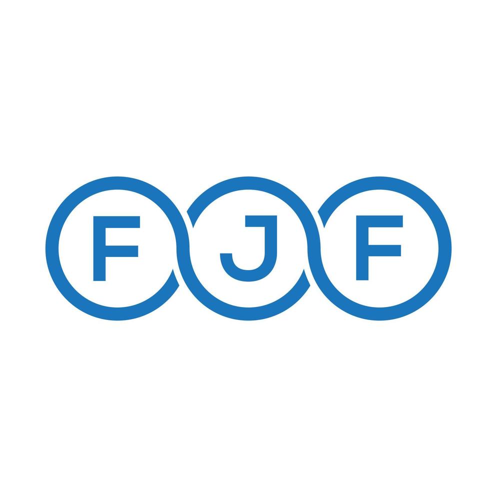 diseño de logotipo de letra fjf sobre fondo negro. fjf creative iniciales carta logo concepto. diseño de letras fjf. vector